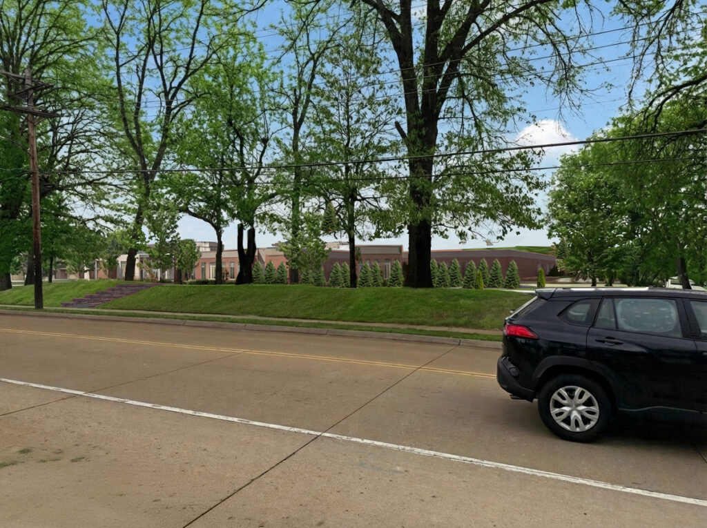 A rendering of the future St. Louis Children’s and Camber Mental Health inpatient center viewed from Rock Hill Road.