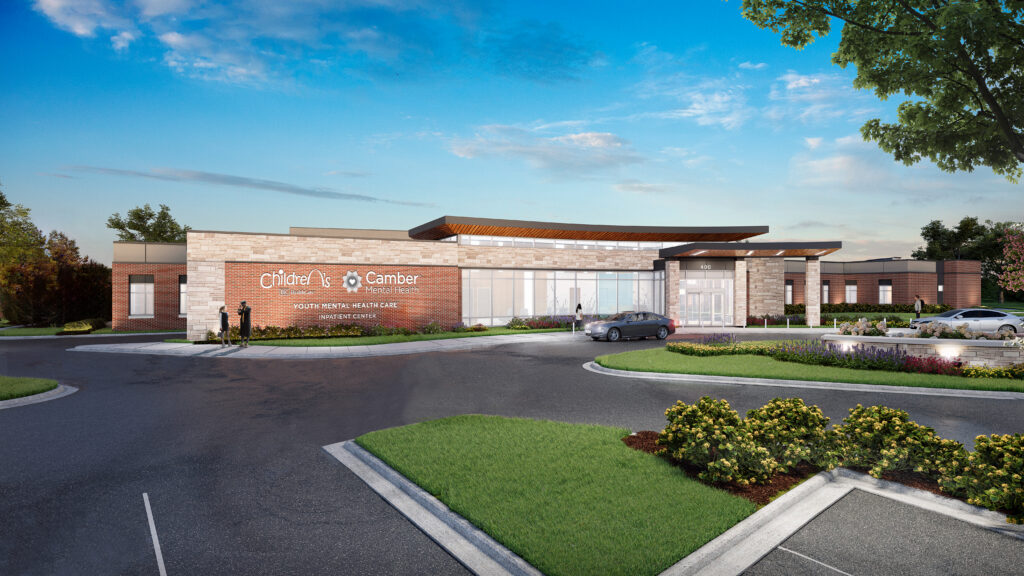 Entrance of the St. Louis Children's and KVC Health Systems Inpatient Center