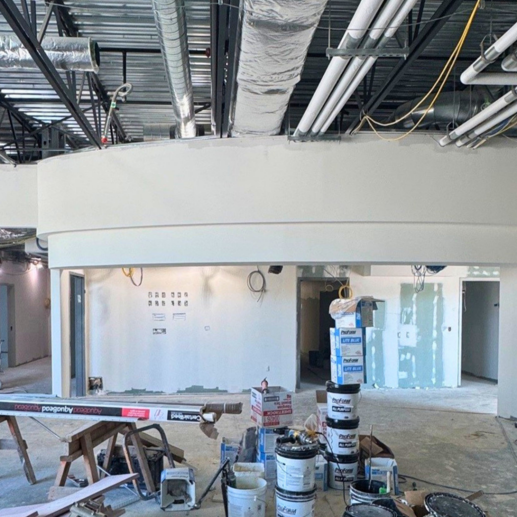 A nurse station in progress